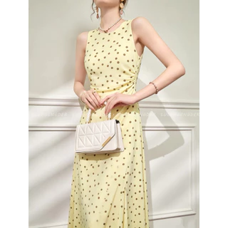 PICHA_BRAND : BUTTER YELLOW POLKA DOT DRESS