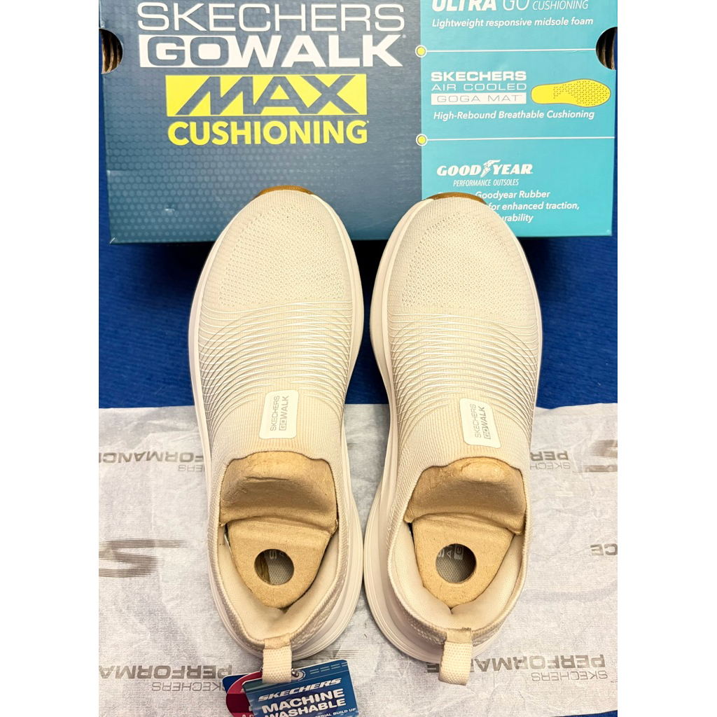 Skechers สเก็ตเชอร์ส เบอร์35/22ซม.แท้!มือ2(พื้นGoodYear)รองเท้าผู้หญิง  GOwalk Max Walker GOwalk Sho