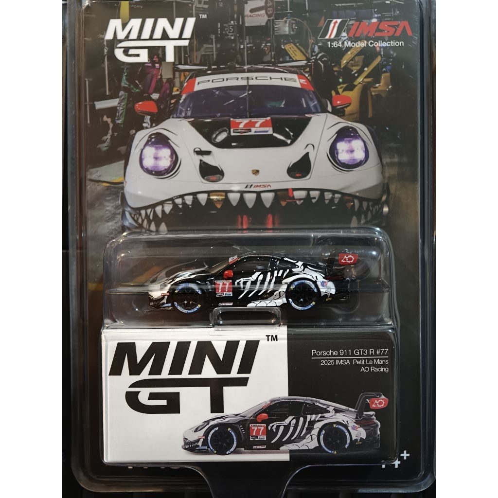 Mini Gt Porsche 911 GT3 R #77 2025 IMSA Petit Le Mans AO Racing (ของใหม่พร้อมส่ง)