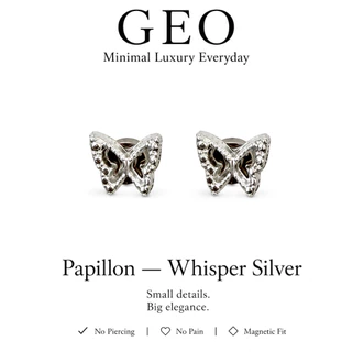 GEO ต่างหูแม่เหล็ก รุ่น | Papillon Collection | ไม่ต้องเจาะหู ใส่สบาย สไตล์มินิมอล