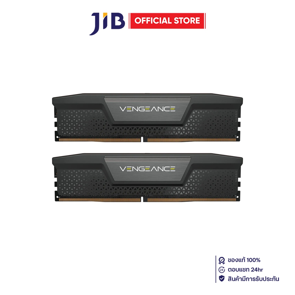 64GB (32GBx2) DDR5 6000MHz RAM (หน่วยความจำ) CORSAIR VENGEANCE DDR5 - INTEL XMP CL30 BLACK CMK64GX5M