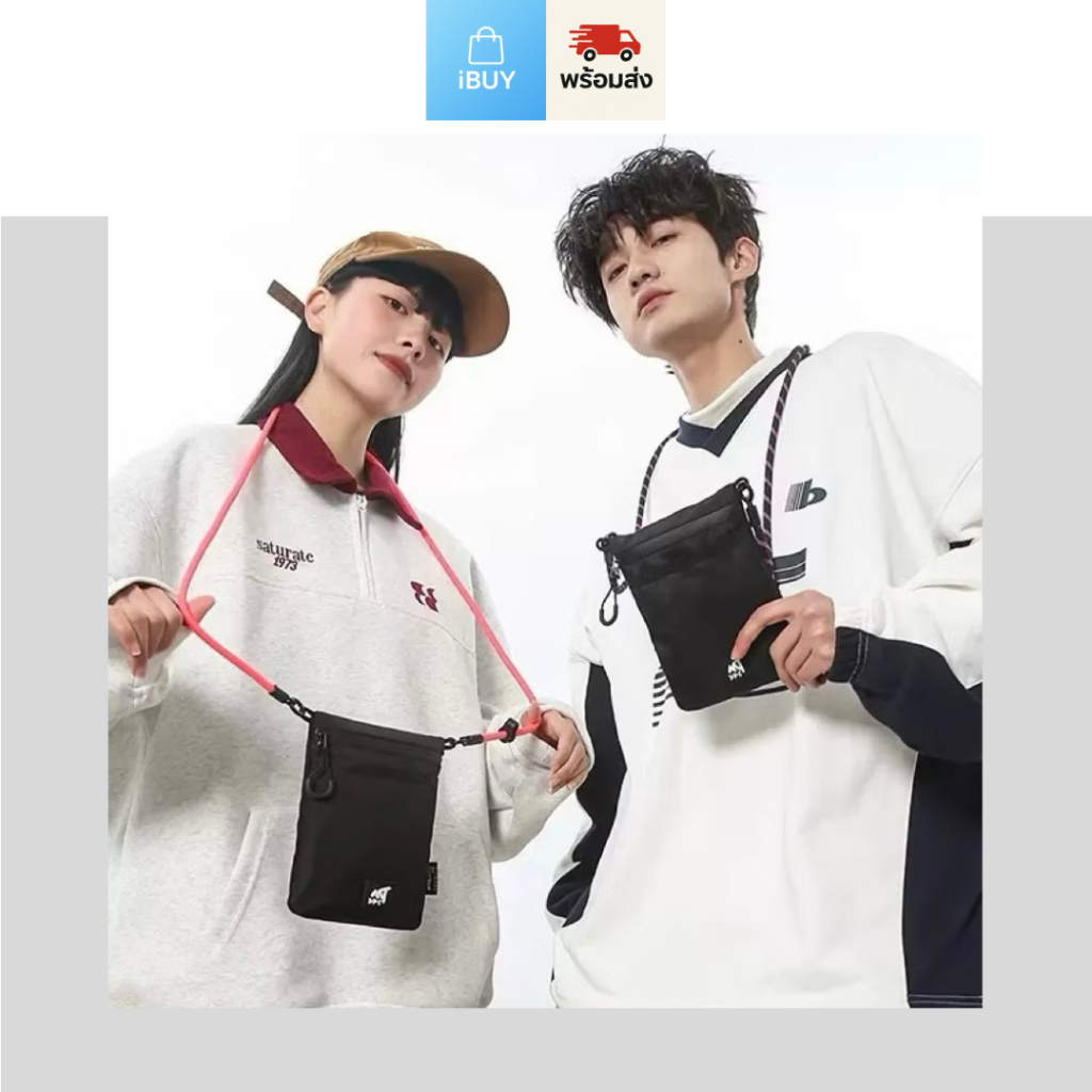 iBUY กระเป๋าแมสเซนเจอร์ตั้งสไตล์พร็อพ Unisex กระเป๋าสะพาย ผ้าอ็อกซ์ฟอร์ดความจุขนาดใหญ่ เชือกคล้อง