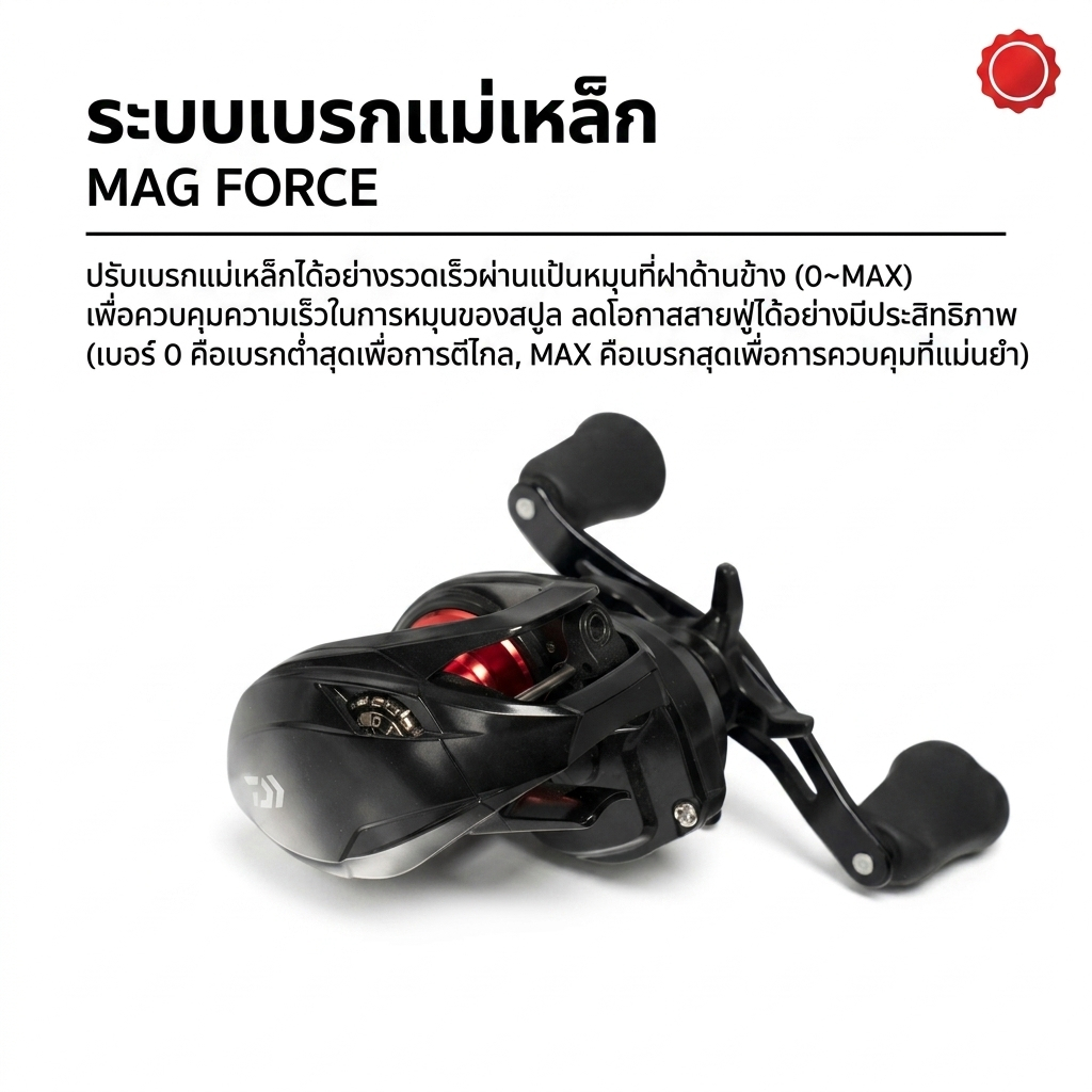 ZENOVA รอกหยดน้ำ Dawa PR100 เบรกแม่เหล็กเสถียรสูง รูปที่ 6