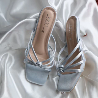 YOURSHOES N48 / รองเท้าส้นสูง 3นิ้ว รองเท้าผู้หญิง รองเท้าสวมส้นสูง
