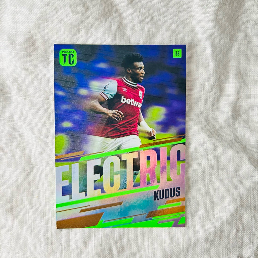 Panini Top Class 2025 Electric โมฮัมเหม็ด คูดุส Mohammed Kudus #159 West Ham การ์ดฟุตบอล ของแท้