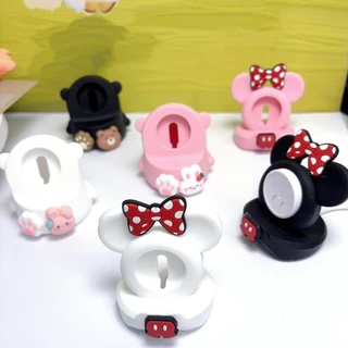 ZMZ ที่ตั้งสายชาร์จนาฬิกา DIY ซิลิโคน รูปการ์ตูน สำหรับสายชาร์จ Smartwatch