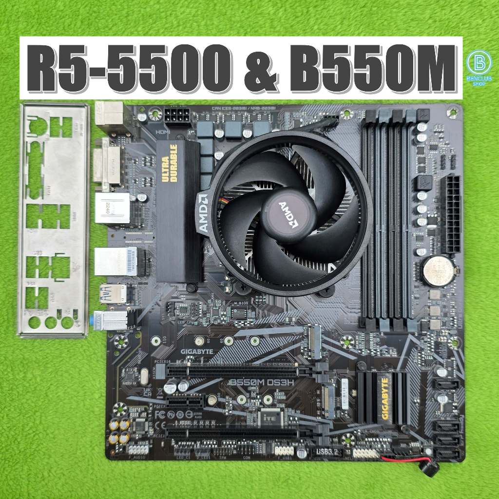 cpu r5 5500 & mb gigabyte b550m ds3h สินค้ามือสอง