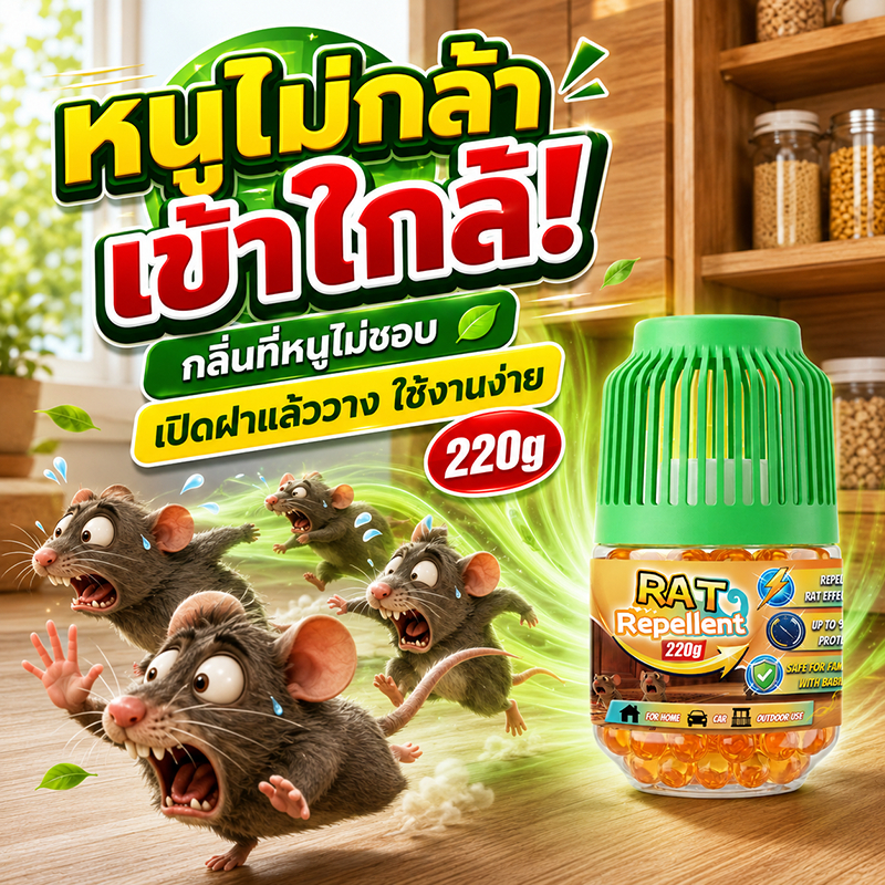 วางไว้ ไม่มีหนูอีกเจลไล่หนู ยาไล่หนู 220g กำจัดหนู