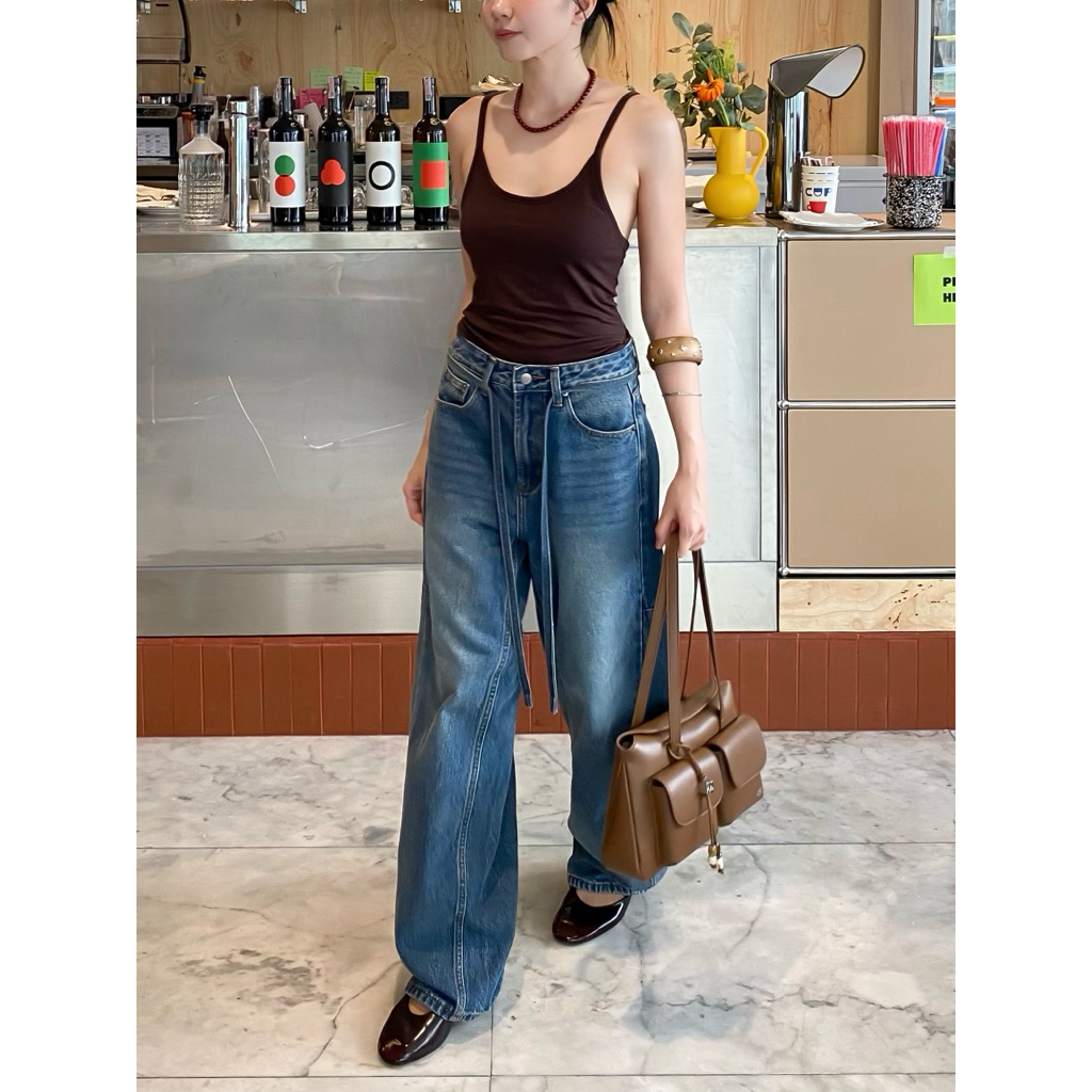 กางเกงยีนส์ RAVVESTUDIO's Charlie Barrel Jeans
