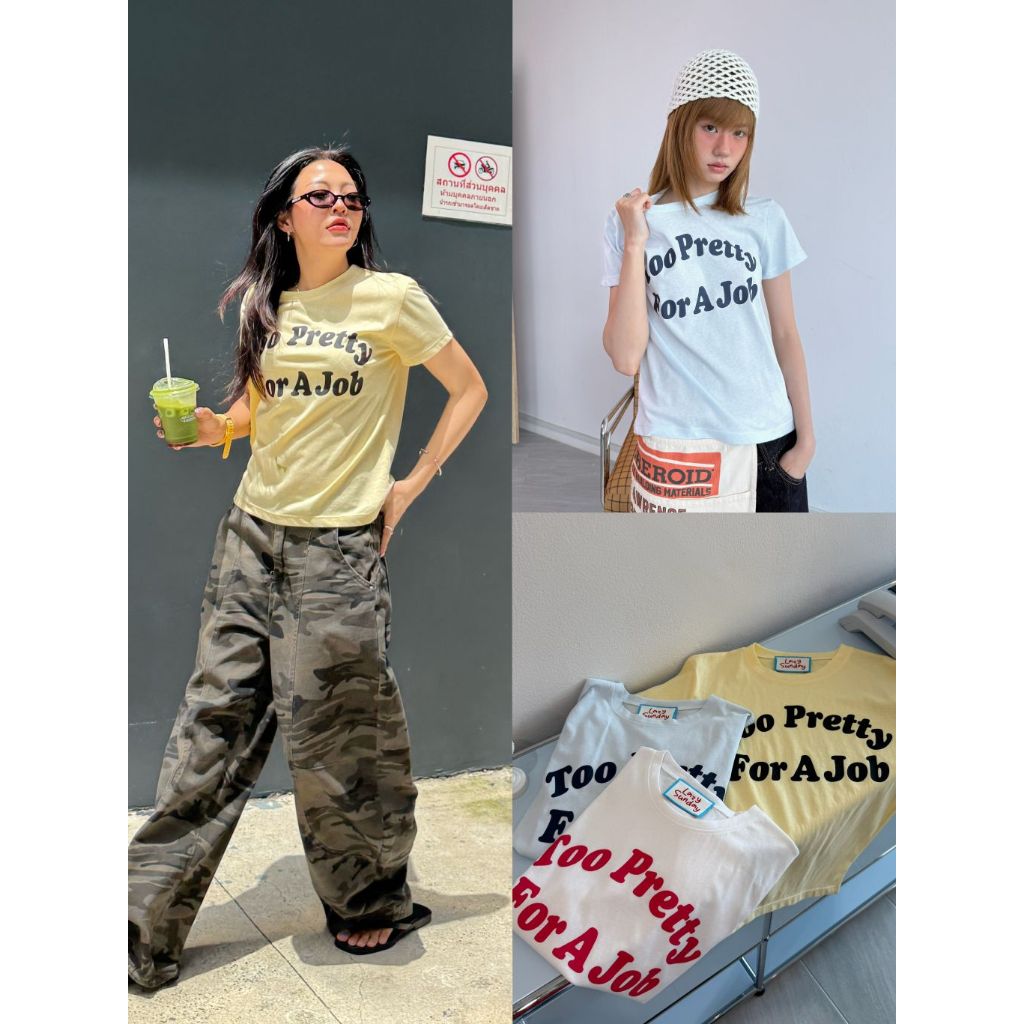 Lazy - cc - Markie tee - เสื้อครอปผ้าสลาฟ เนื้อบางเบาใส่สบาย (ส่งด่วน)