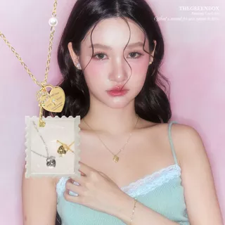 เซ็ทต่างหู Destiny Lock Signature Earrings Set ก้านเงินแท้ S925 - The Green Box