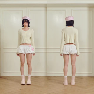 RIKA น้อง Mira คาดิแกนผ้าร่องกระดุมดอกไม้
