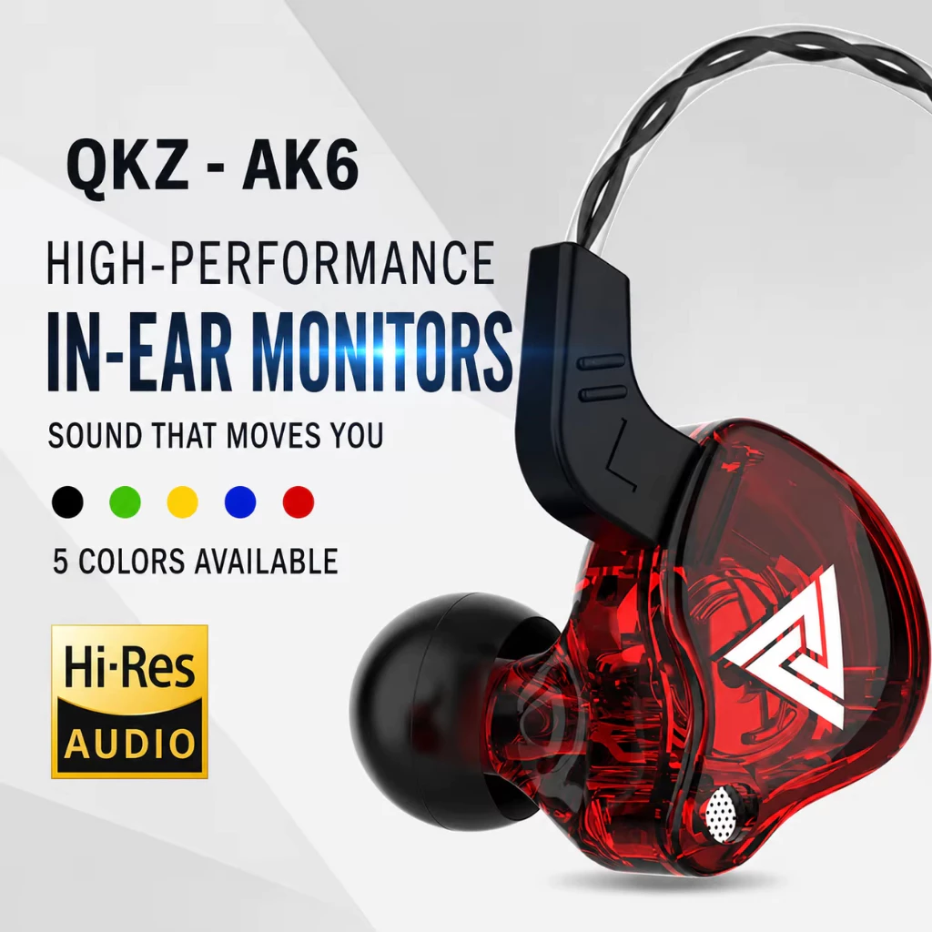 [ของแท้ 100%] QKZ AK6 หูฟังอินเอียร์ HiFi In-ear