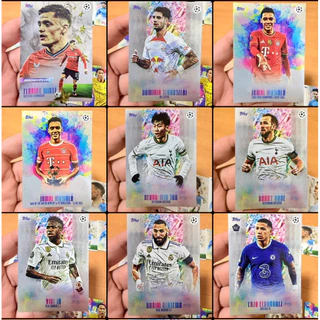 การ์ดนักฟุตบอลลิขสิทธิ์แท้ การ์ดเก่าเริ่มหายาก สีสวยๆ MAINOO ENZO EKITIKE (RC) JUDE HAALAND MBAPPE SON SAKA KANE