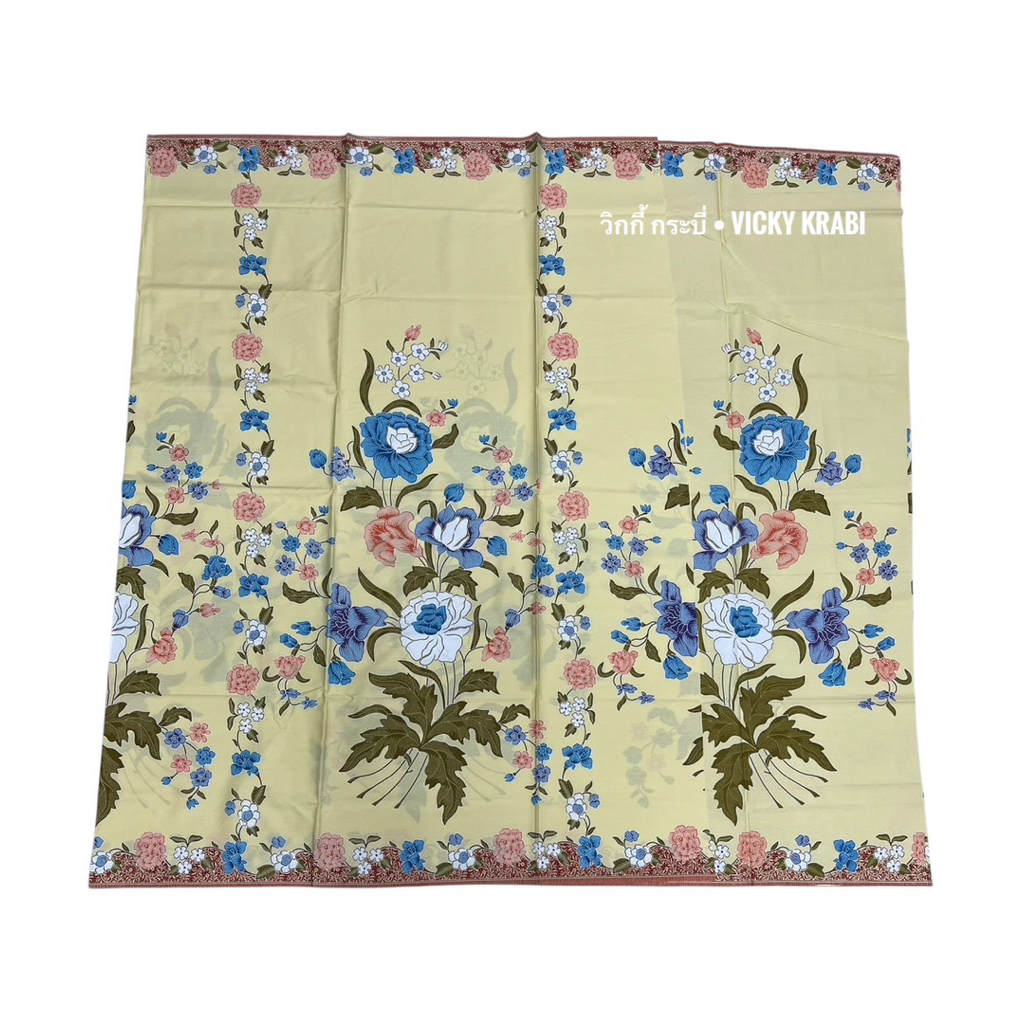 ผ้าปาเต๊ะลายผ้าวาดดอกไม้ 10 สี PASTEL Cotton100% เกรดพรีเมี่ยม ขนาด200x115CM ตัดชุดได้