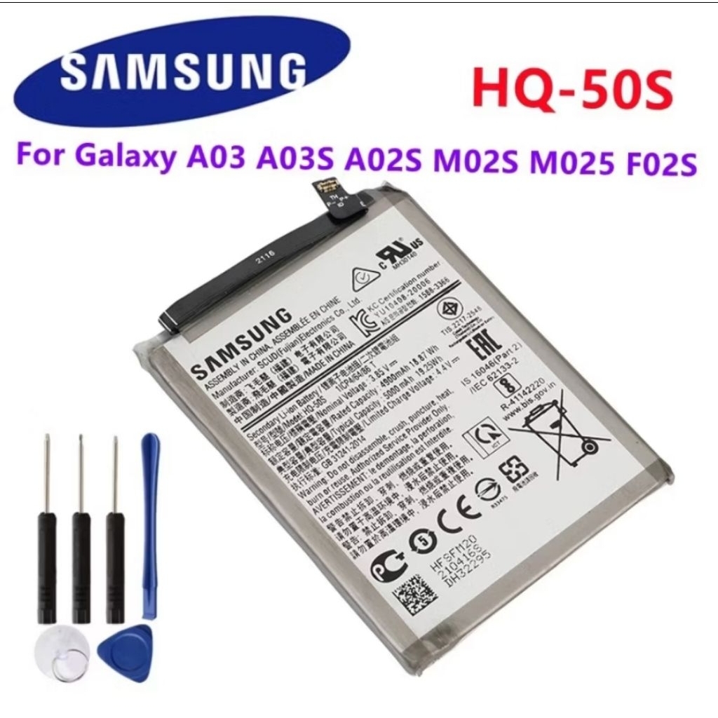 แบตเตอรี่ Samsung HQ-50S HQ-50SD สำหรับ Galaxy A02S M02S M025 F02S A03 A03S แบตเตอรี่5000MAh SLC-50 