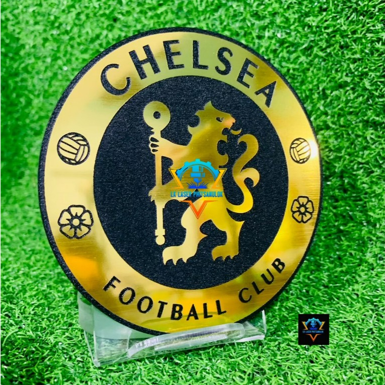 โลโก้แชลซี CHELSEA วัสดุอะคริลิค&วัสดุโลมาร์ค 1.2-2mm (ไม่!มีกาวด้านหลัง)