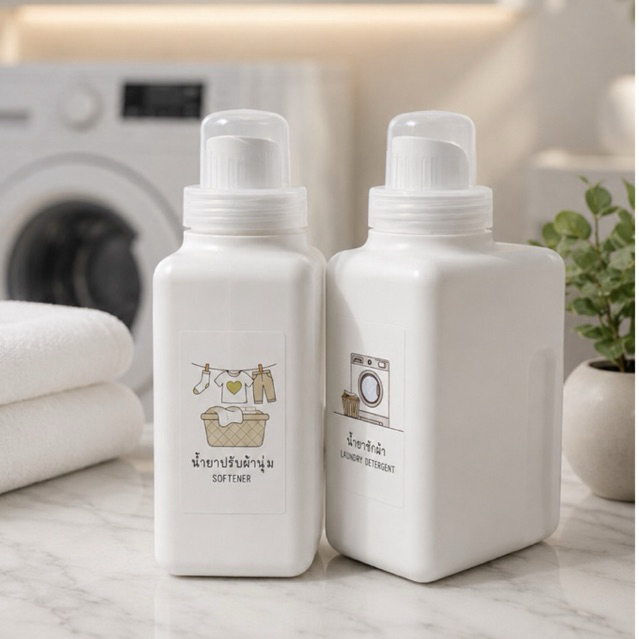 ขวดน้ำยาซักผ้า ขวดน้ำยาปรับนุ่ม ขวดรีฟิล 600ml