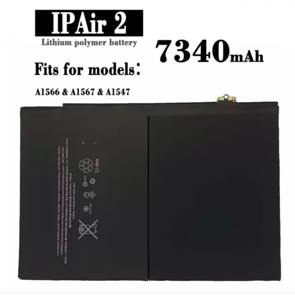 แบตเตอรี่ ใช้สำหรับ ipad Air 2 A1566 A1567 A1547 Battery ForipadAir 2 A1566 A1567 A1547 รับประกัน 3 