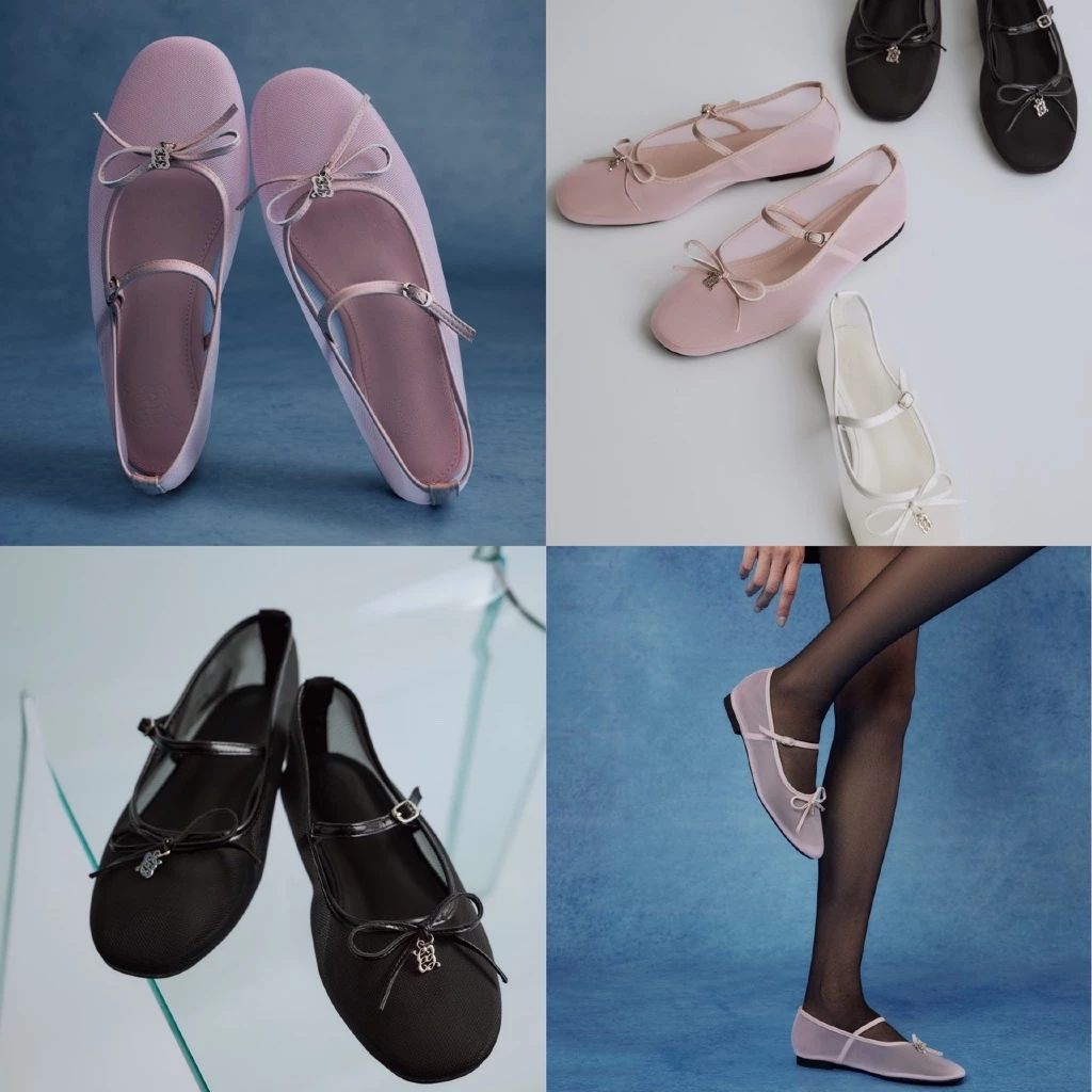 CHUUCHOP - (35-43) Juniper Mary Jane Shoes รองเท้าแมรี่เจนตาข่าย ระบายอากาศได้ดี แมทช์ง่ายทุกลุค (C8493)