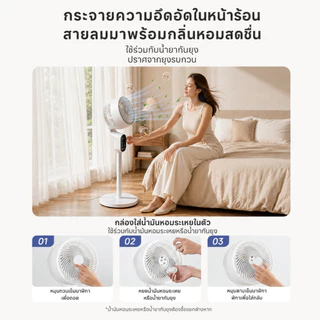 Simplus พัดลมหมุนเวียนอากาศ AI สั่งการด้วยเสียง ปรับลม 8 ระดับ รีโมท 11 ม. ตั้งเวลา 12 ชม. ส่ายอัตโนมัติ XHSH004