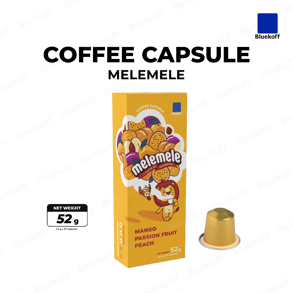 BLUEKOFF กาแฟแคปซูลเบลนด์ Melemele Coffee Capsule อราบิก้า 100 % (1กล่อง มี 10 แคปซูล)