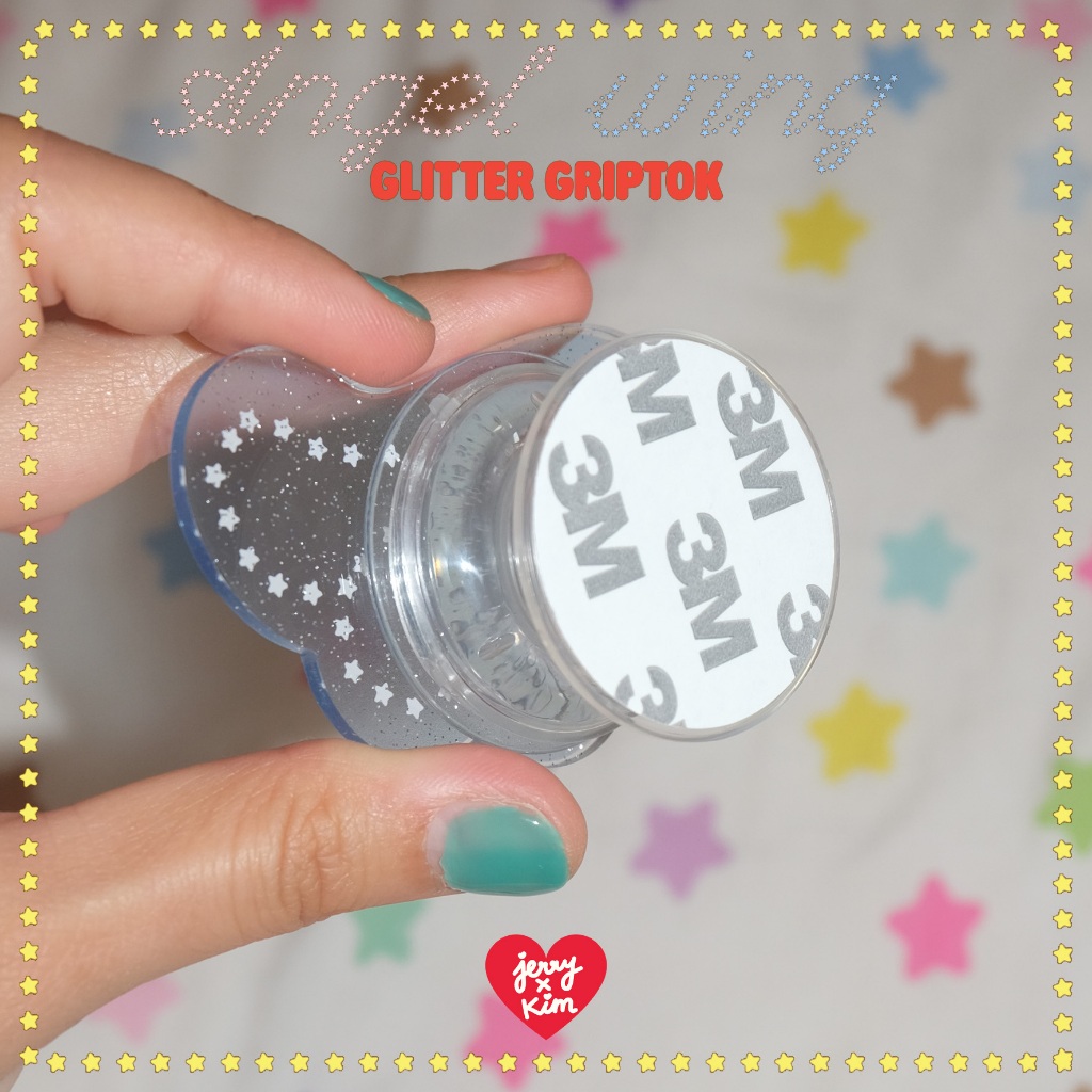 Angel Wing Glitter Griptok กริปต้อกฐานกาวใส รูปที่ 3