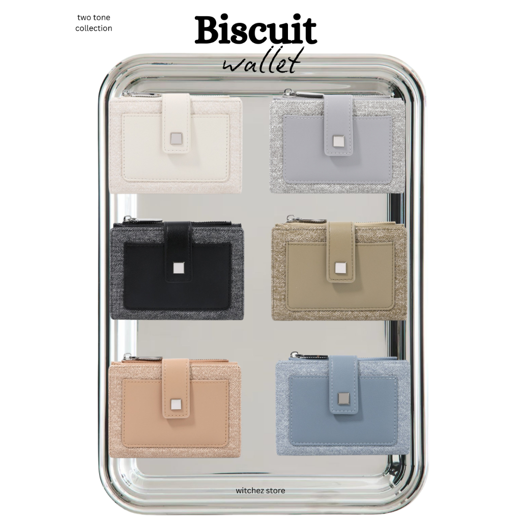 Witchez Biscuit Wallet กระเป๋าสตางค์ใบสั้นทูโทน (Free Box)