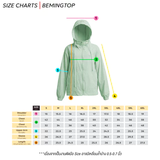 (Preดำ,น้ำตาล,ชมพู)Bemingtop1151(S-6XL) -BEMING UV Shield Protect Ver.3 - เสื้อกัน UV รุ่นผ้าร่ม
