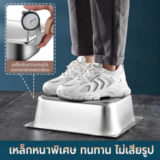 อ่างอาหาร ถาดสแตนเลส(มีฝา) ไม่ขึ้นสนิม ปลอดภัย ถาดหลุมใส่อาหาร อ่างอาหาร ถาด 304สแตนเลส(6.5/10/15ซม)