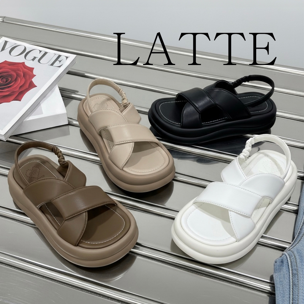 LATTE✨รองเท้าส้นตึกรัดส้น สูง 4 cm หนังนิ่ม สวยคลาสสิค ใส่สบาย