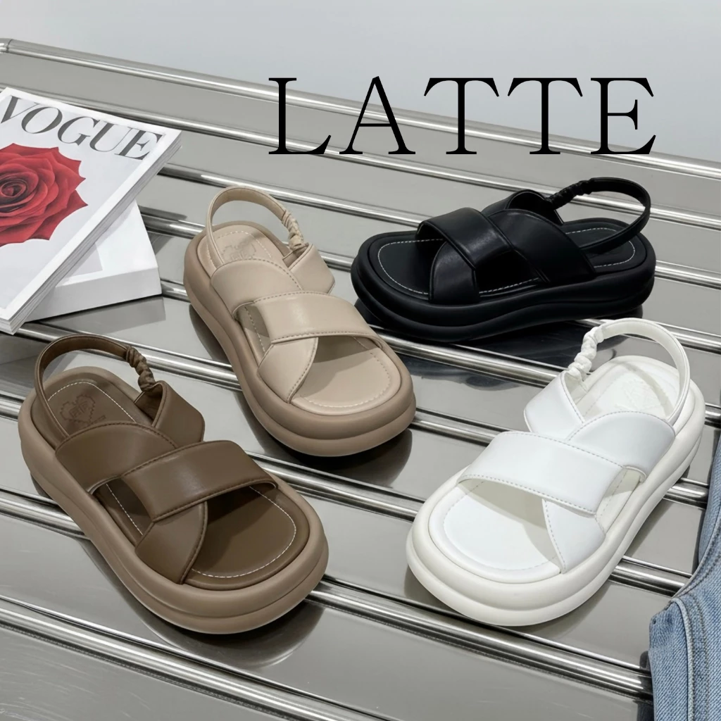 LATTE✨รองเท้าส้นตึกรัดส้น สูง 4 cm หนังนิ่ม สวยคลาสสิค ใส่สบาย แบรนด์ไทย Firstfeb