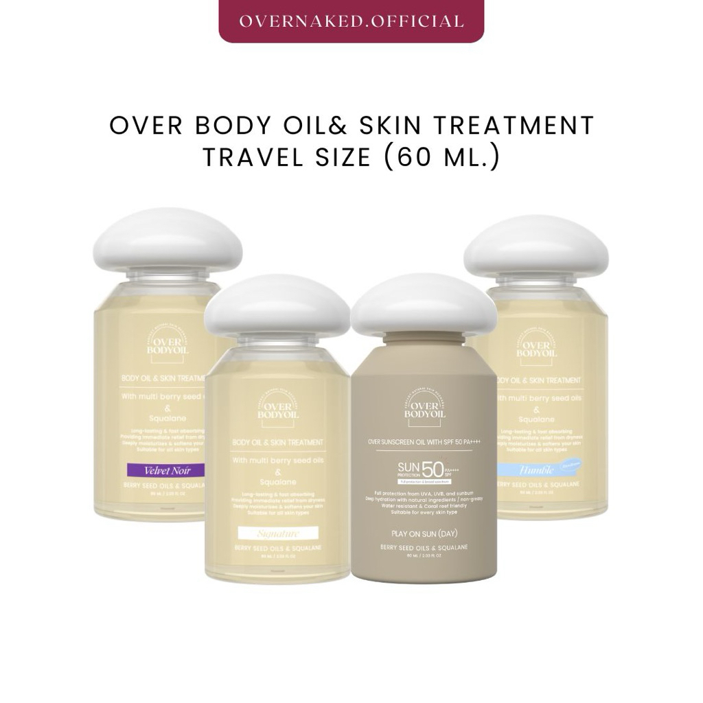 New!! Overnaked - Over body oil บอดี้ออยล์บำรุงผิวนุ่มชุ่มชื้น 60 ml. travel size ลดรอยแตกลาย