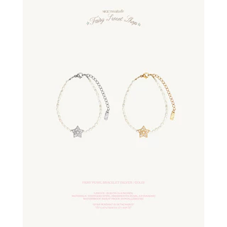 nice try studio - Fairy Pearl Bracelet สร้อยข้อมือไข่มุกแท้ จี้ดาว ไม่ลอก ไม่ดำ