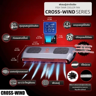 🔥Local Delivery Cross-Wind series พัดลมตู้ปลาอัตโนมัติ พัดลมเป่าผิวน้ำตู้ปลา ลมเย็นแรง เงียบ ประหยัดไฟ ระบบพัดลมคู่