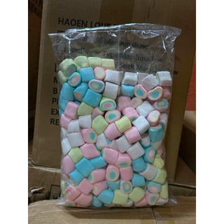 มัชเมโล่ขนาด500กรัมลายวงกลมเรนโบว์ มีฮาลาล