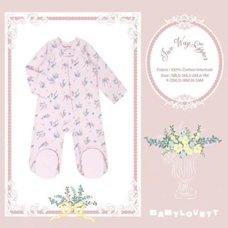 (ส่งด่วน) BabyLovett ชุดนอนเด็กปิดเท้า Villa Fontaine Collection ผ้านุ่มสบาย สำหรับเด็ก 0-24 เดือน