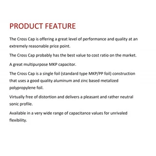 Jantzen Audio Cross-cap Metalized polypropylene foil capacitor