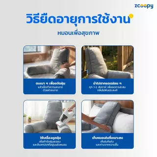 Zcoopy หมอนพิงหลัง ตัวช่วยในการนั่ง รองรับสรีระดีเยี่ยม ปรับแขนได้อิสระ ใช้งานได้หลากหลายแบบ รุ่น Buddy Pillow