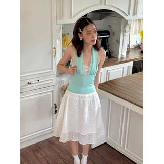 Vynn - Cupid Lace Halter Top เสื้อคล้องคอ แต่งลูกไม้