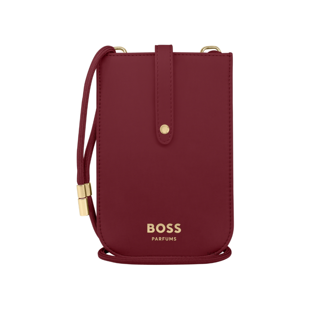 Hugo Boss Phone Holder Crossbody Pouch Red กระเป๋าใส่มือถือ