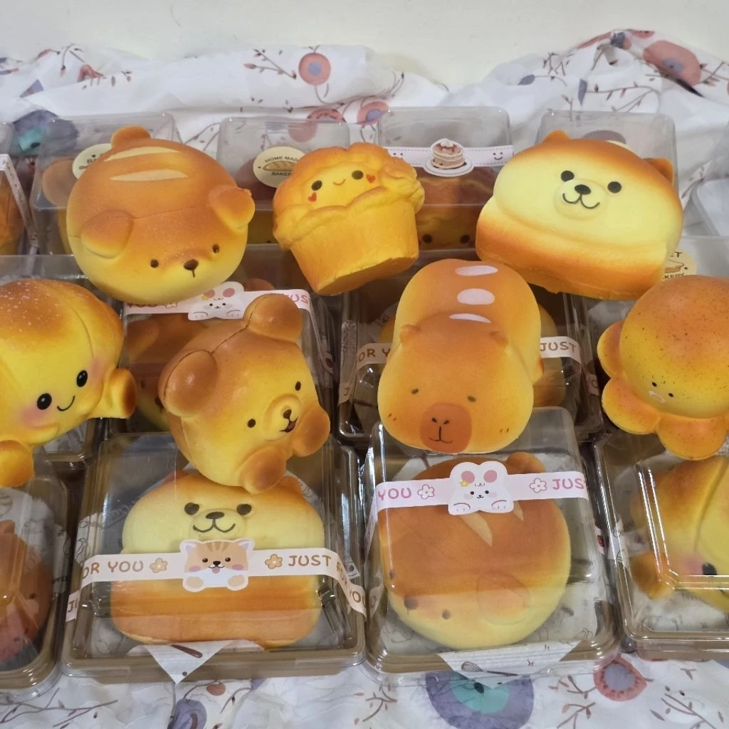 🐻 พร้อมส่ง 🐻 สกุชชี่ขนมปัง รูปสัตว์น่ารัก ของเล่นจำลอง บีบแล้วคืนตัวสโลว์ช้า น่ารักน่าสะสม