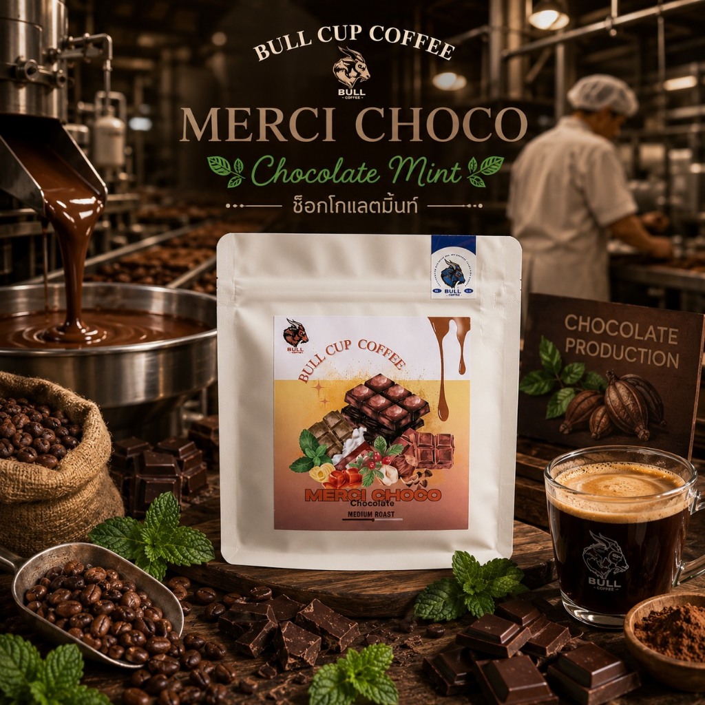 เมล็ดกาแฟคั่วกลาง Colombia Merci Choco Chocolate (Specialty Coffee)