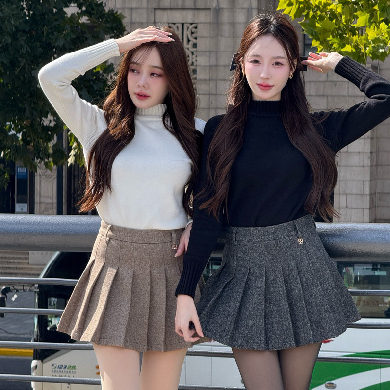 Puri & Me Kim Premium Wool Tennis Skirt กระโปรงผ้าวูลทรงTennis