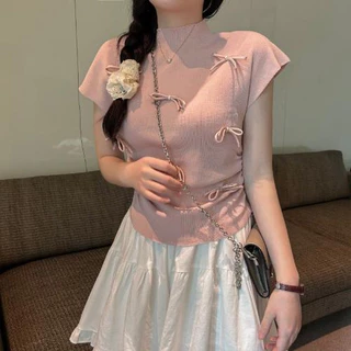 RITA พร้อมส่ง🍒กล่องสุ่มเสื้อผู้หญิง Mystery Box เสื้อครอป เสื้อเกาะอก เสื้อแขนสั้นแฟชั่น สไตล์เกาหลี น่ารัก