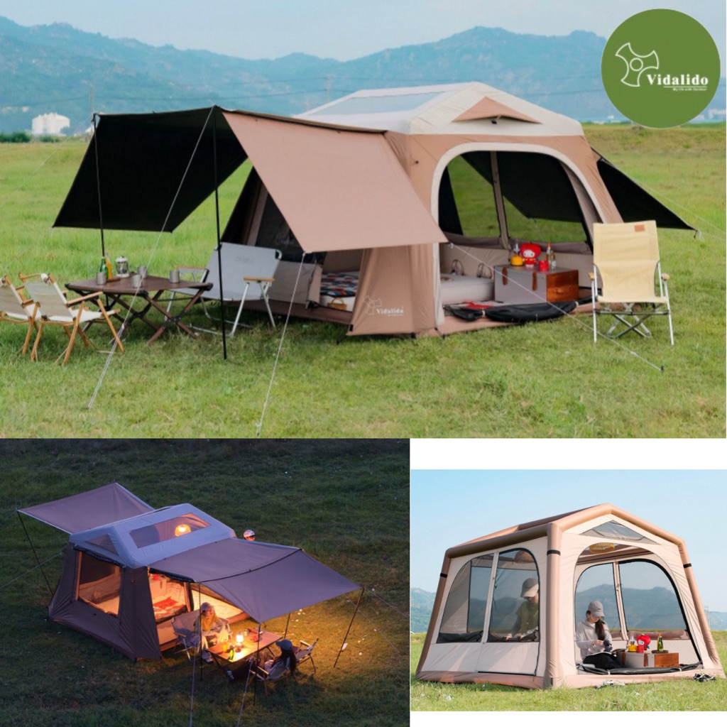 Vidalido Star Shield 7.0 Air Tent + Tarp เต็นท์เสาลมพร้อมทาร์ปด้านหน้า รุ่นใหม่  รับประกัน 2 ปี