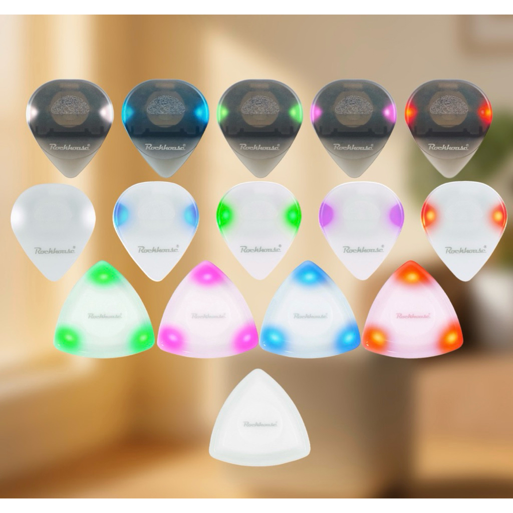 Pickpal Pick Guitar LED Glowing เรืองแสง สําหรับกีตาร์อะคูสติกไฟฟ้า แมนโดลิน และbass ukulele มี 3 สีให้เลือกจ้า