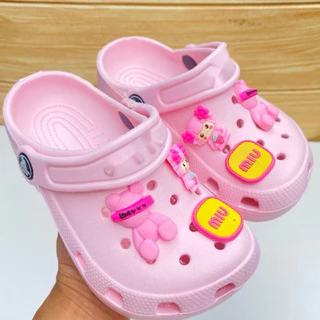 รองเท้า crocs เด็ก_รองเท้าหัวโตเด็กผู้หญิงน้ำหนักเบาสวมใส่ง่าย