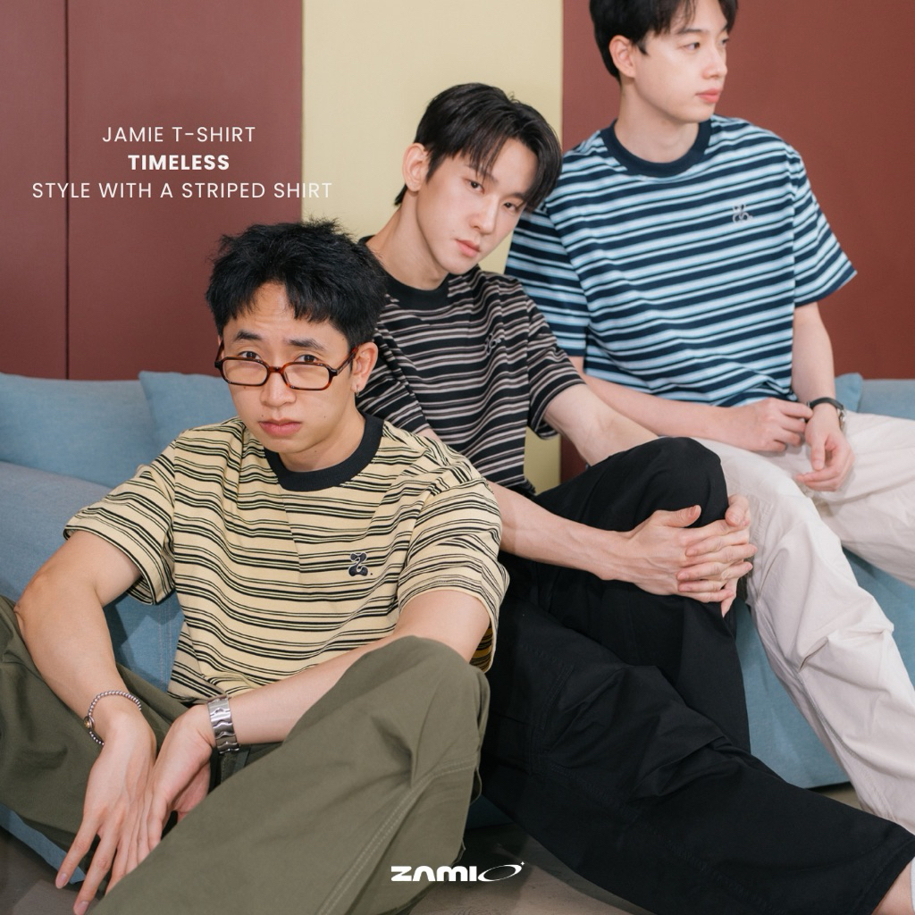 ZAMIO JAMIE TEE เสื้อยืดลายทางแขนสั้น