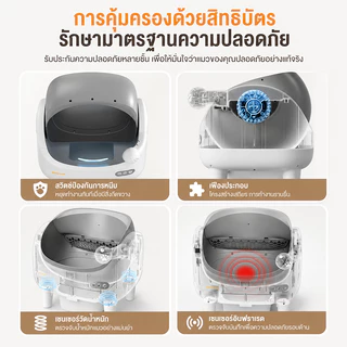 Automatic cat litter box 80Lระบบป้องกันการหนีบ การฆ่าเชื้อด้วยรังสียูวี ห้องน้ำแมวอัต ห้องน้ำแมวอัตโนมัติ cat litter box